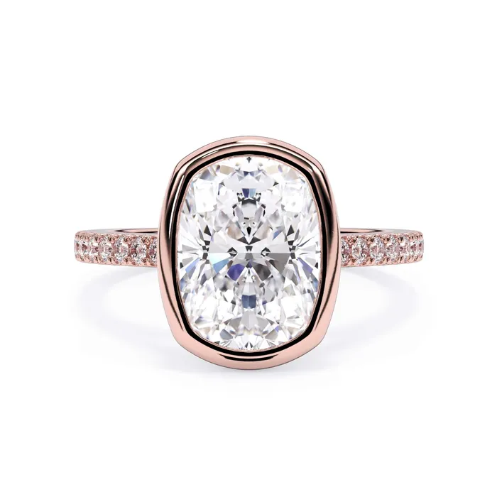 deBebians Rings Diamond Accented Bezel Set Engagement Ring Setting