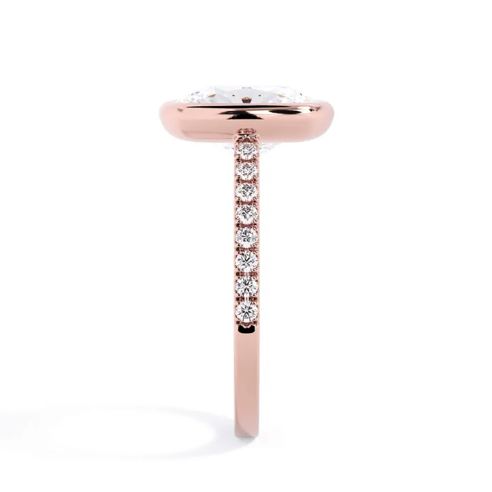 deBebians Rings Diamond Accented Bezel Set Engagement Ring Setting