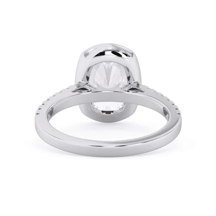 deBebians Rings Diamond Accented Bezel Set Engagement Ring Setting