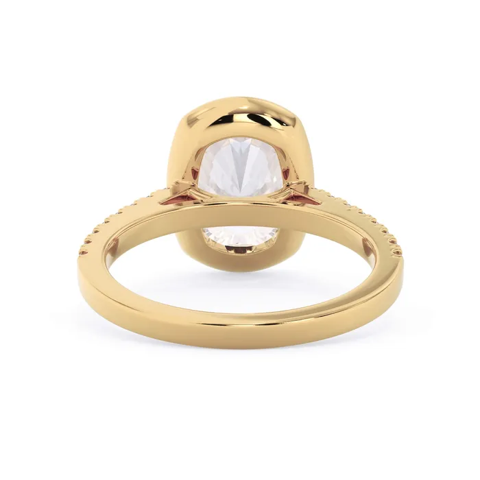 deBebians Rings Diamond Accented Bezel Set Engagement Ring Setting