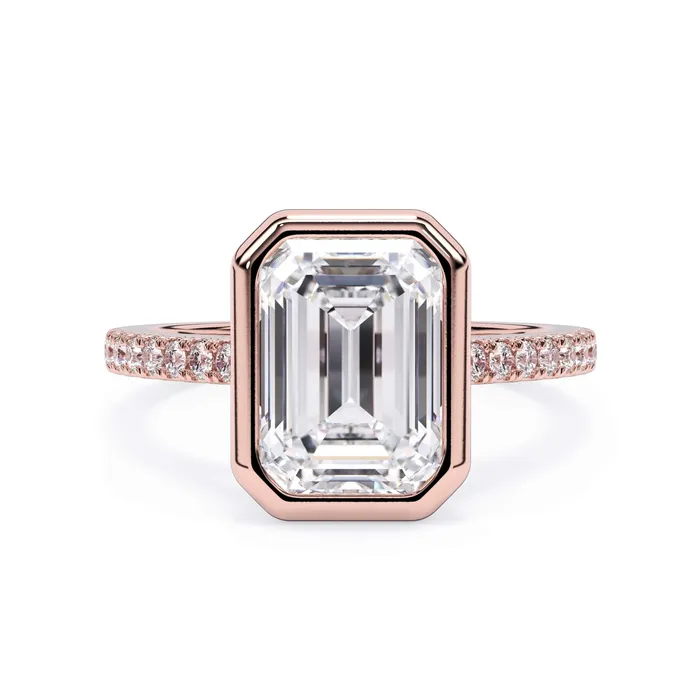 deBebians Rings Diamond Accented Bezel Set Engagement Ring Setting
