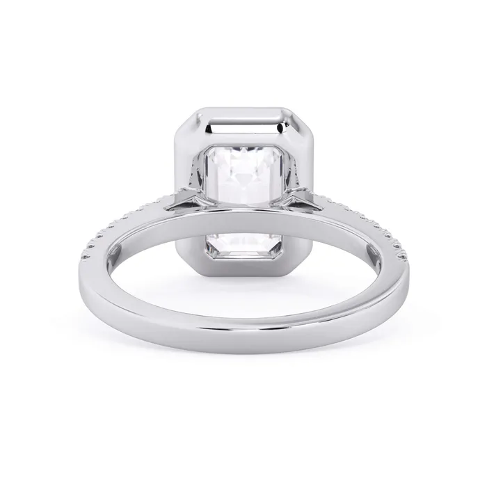 deBebians Rings Diamond Accented Bezel Set Engagement Ring Setting