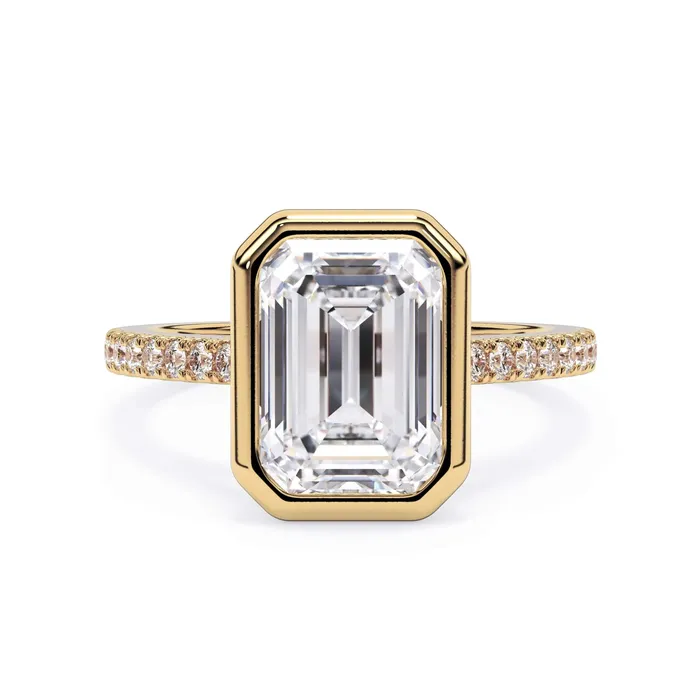 deBebians Rings Diamond Accented Bezel Set Engagement Ring Setting