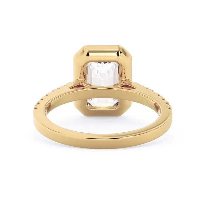 deBebians Rings Diamond Accented Bezel Set Engagement Ring Setting