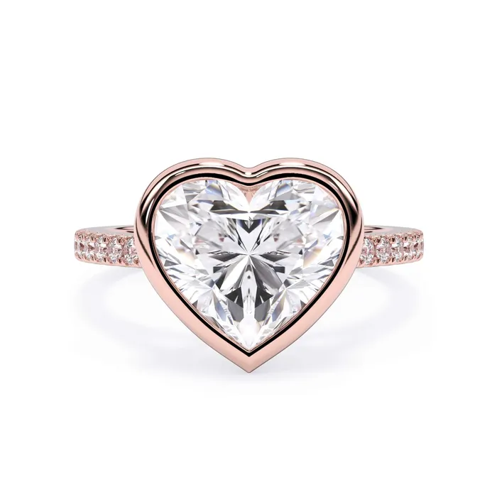 deBebians Rings Diamond Accented Bezel Set Engagement Ring Setting