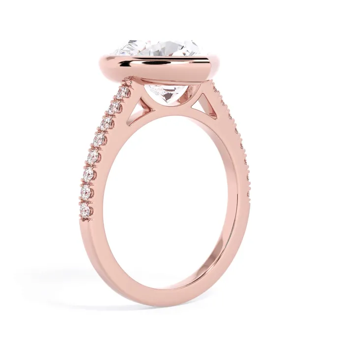 deBebians Rings Diamond Accented Bezel Set Engagement Ring Setting
