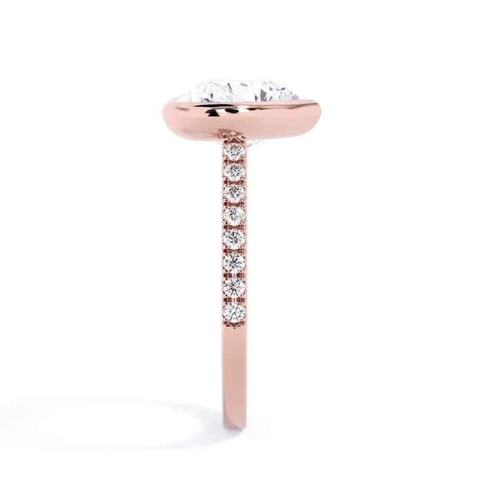 deBebians Rings Diamond Accented Bezel Set Engagement Ring Setting