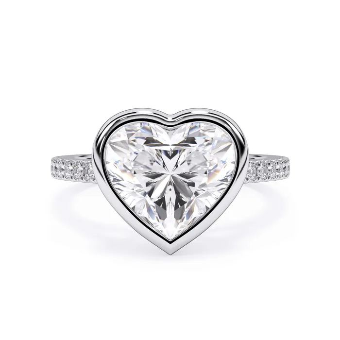 deBebians Rings Diamond Accented Bezel Set Engagement Ring Setting