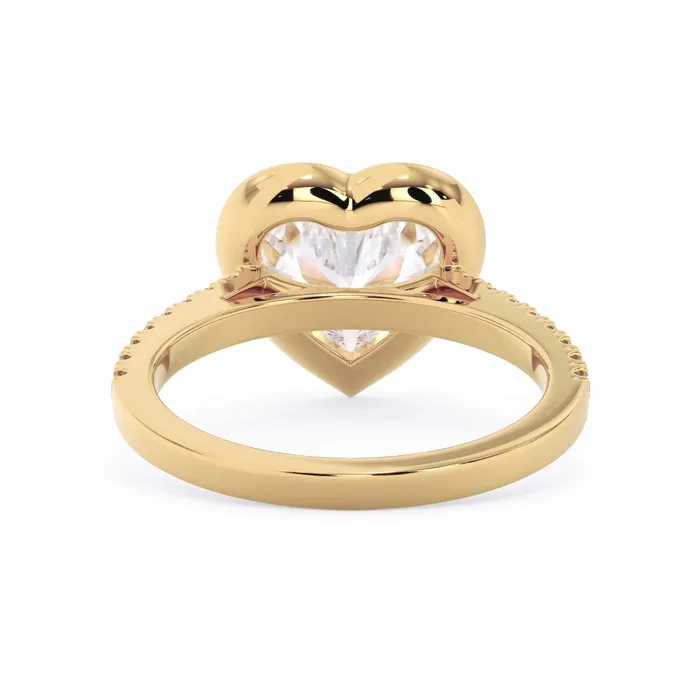 deBebians Rings Diamond Accented Bezel Set Engagement Ring Setting