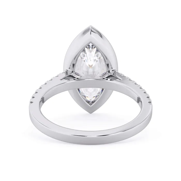 deBebians Rings Diamond Accented Bezel Set Engagement Ring Setting