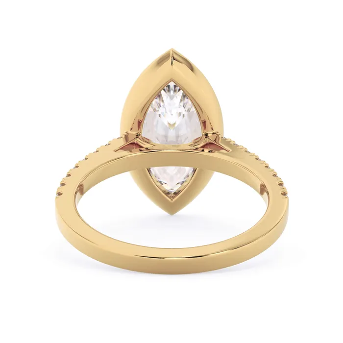 deBebians Rings Diamond Accented Bezel Set Engagement Ring Setting