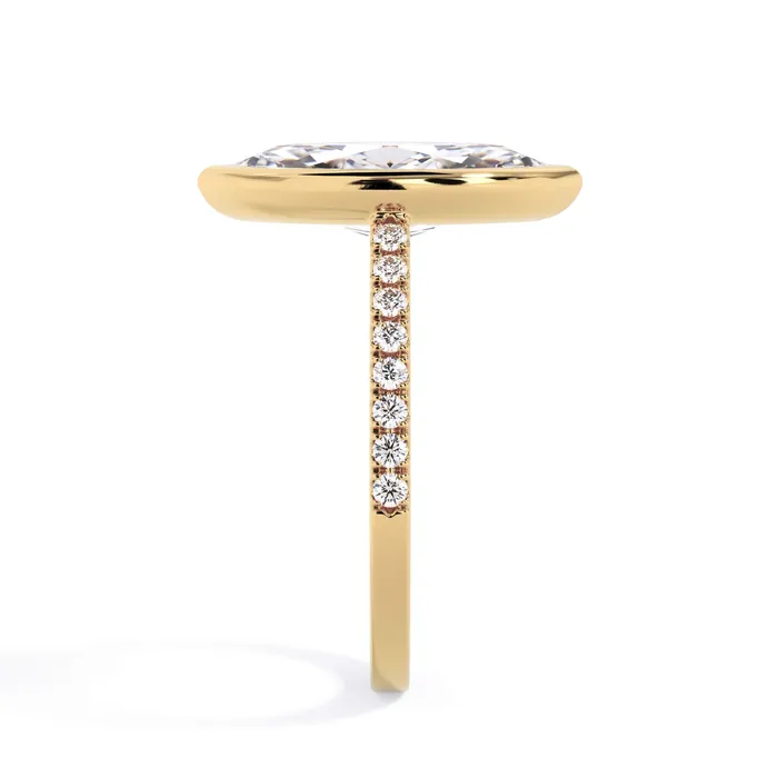 deBebians Rings Diamond Accented Bezel Set Engagement Ring Setting