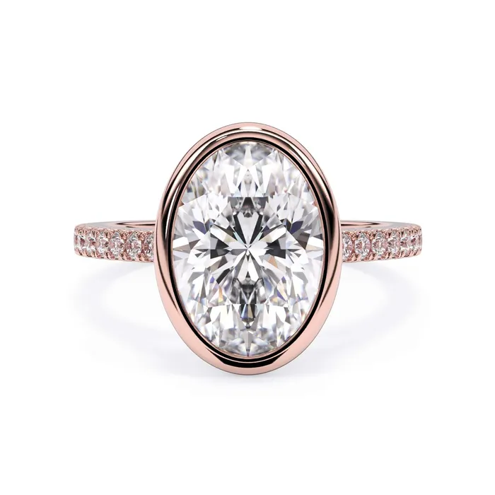 deBebians Rings Diamond Accented Bezel Set Engagement Ring Setting