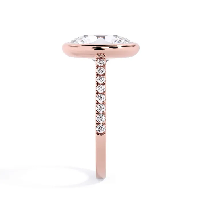 deBebians Rings Diamond Accented Bezel Set Engagement Ring Setting