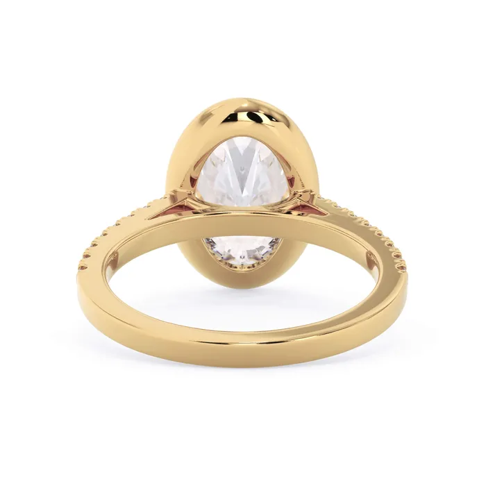 deBebians Rings Diamond Accented Bezel Set Engagement Ring Setting