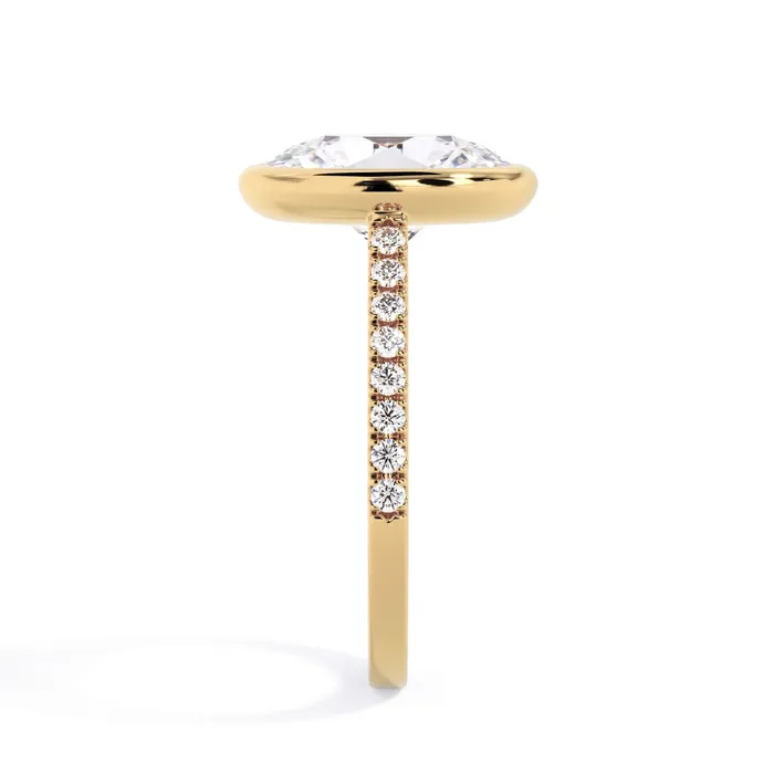 deBebians Rings Diamond Accented Bezel Set Engagement Ring Setting