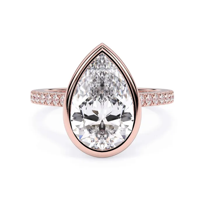 deBebians Rings Diamond Accented Bezel Set Engagement Ring Setting