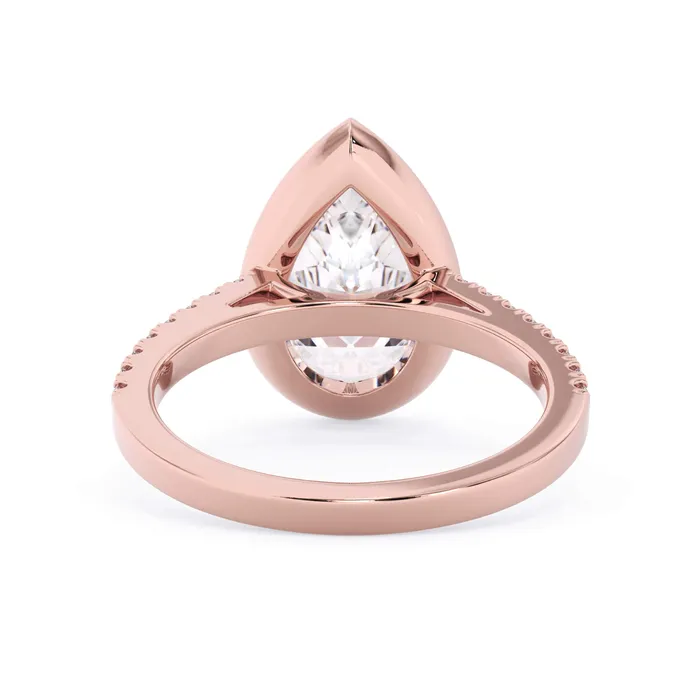 deBebians Rings Diamond Accented Bezel Set Engagement Ring Setting