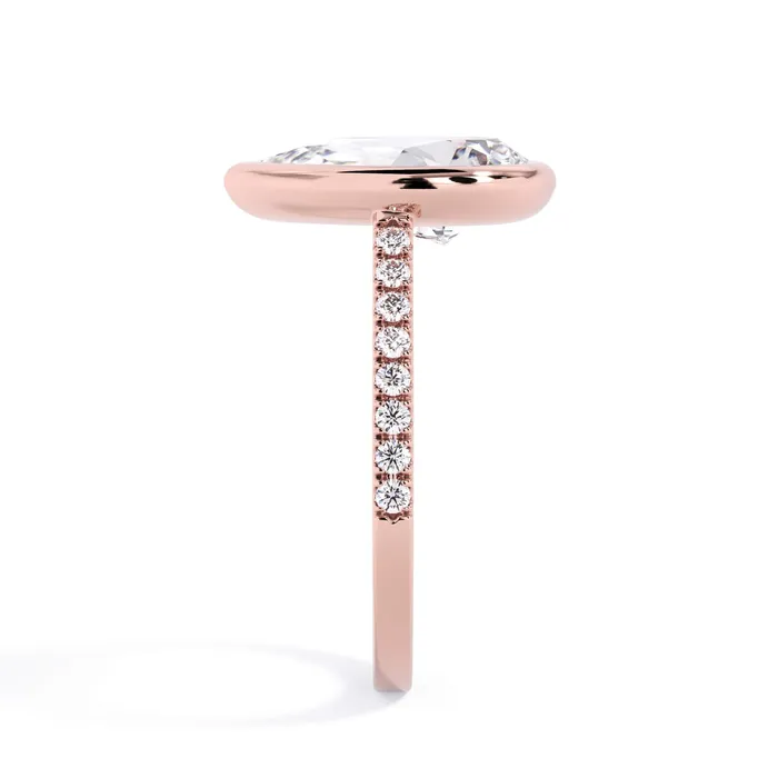 deBebians Rings Diamond Accented Bezel Set Engagement Ring Setting
