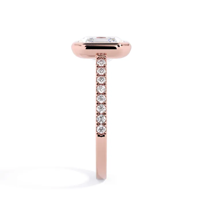 deBebians Rings Diamond Accented Bezel Set Engagement Ring Setting