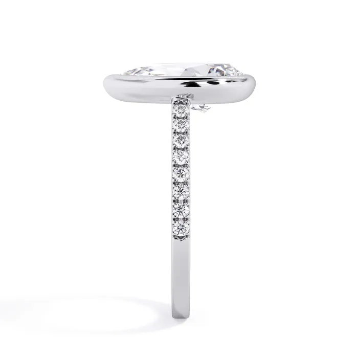 deBebians Rings Diamond Accented Bezel Set Engagement Ring Setting