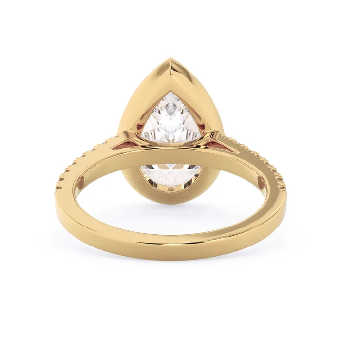 deBebians Rings Diamond Accented Bezel Set Engagement Ring Setting