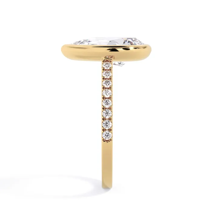 deBebians Rings Diamond Accented Bezel Set Engagement Ring Setting