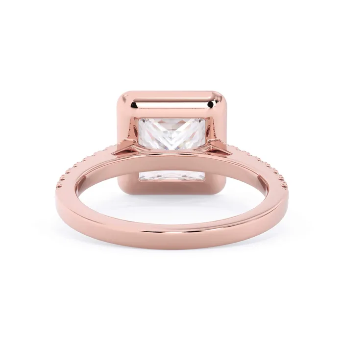 deBebians Rings Diamond Accented Bezel Set Engagement Ring Setting