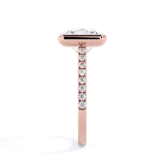 deBebians Rings Diamond Accented Bezel Set Engagement Ring Setting