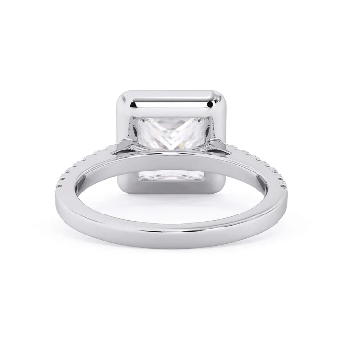 deBebians Rings Diamond Accented Bezel Set Engagement Ring Setting