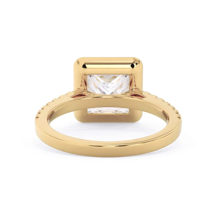 deBebians Rings Diamond Accented Bezel Set Engagement Ring Setting