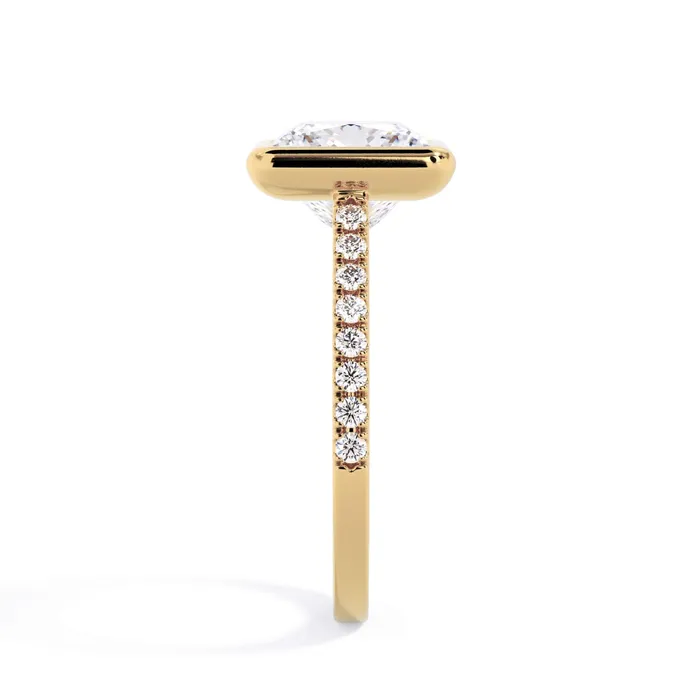 deBebians Rings Diamond Accented Bezel Set Engagement Ring Setting