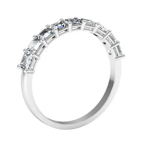 deBebians Rings Nine Diamond Ring with Shared Prong Set Asscher deBebians Rings Nine Diamond Ring with Shared Prong Set Asscher