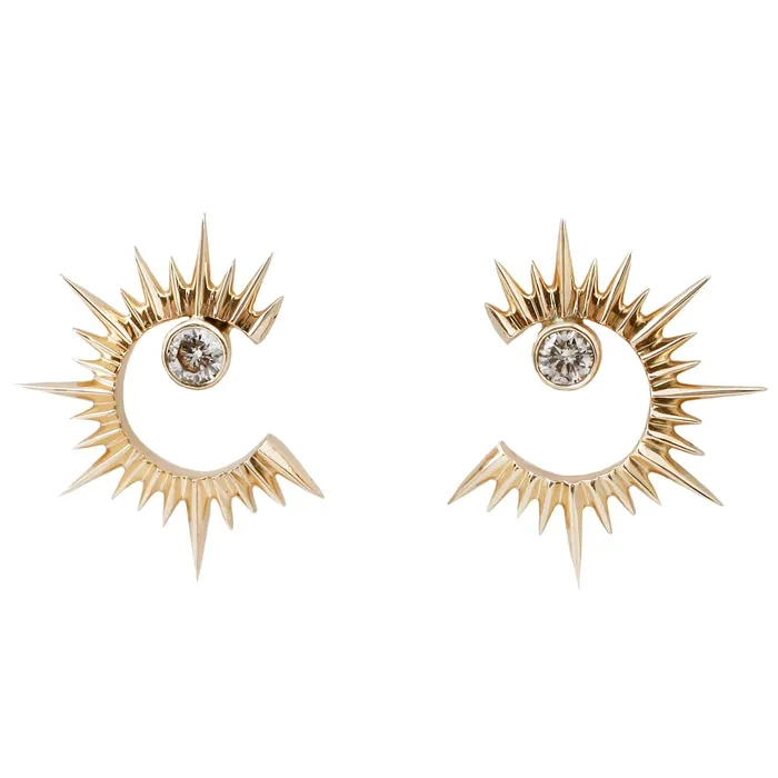 Earrings Celine DAoust Sun Moon Diamond Earrings