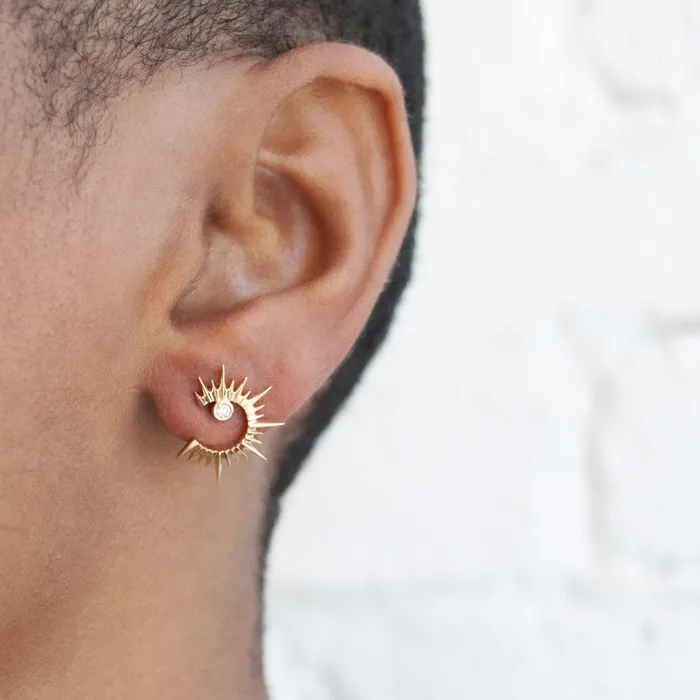 Earrings Celine DAoust Sun Moon Diamond Earrings