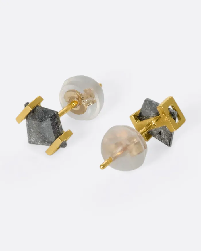 Earrings JANUKA Icy Grey Diamond Band Earrings