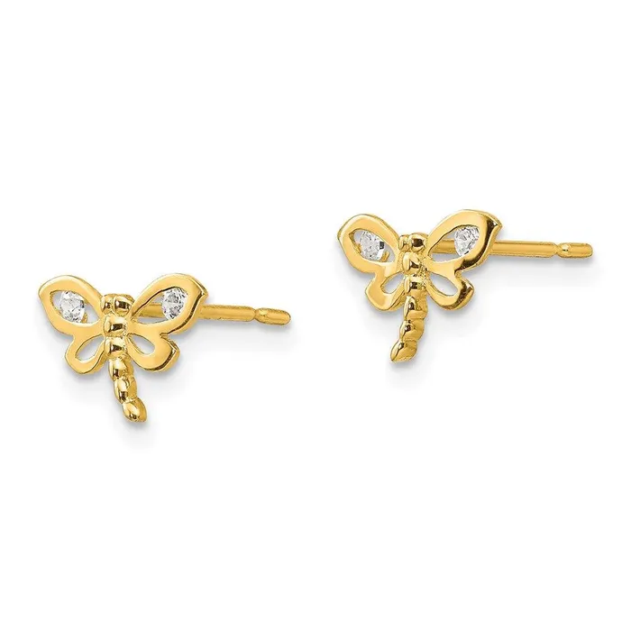 Earrings Jewelry Madi K Kids 14k CZ Dragonfly Post Earrings Earrings Jewelry Madi K Kids 14k CZ Dragonfly Post Earrings