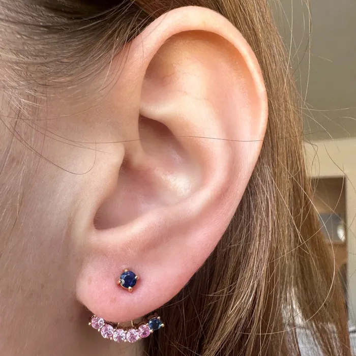 Earrings PINK SAPPHIRE EAR JACKET anitako
