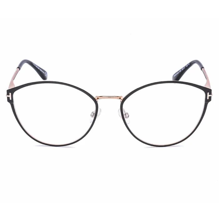 Earrings Tom Ford Tom Ford Womens Eyeglasses BlackRose Gold CatEye FullRim Frame FT5573B 005