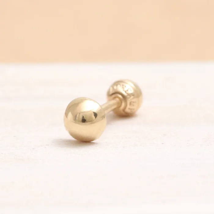 from J Shop Earrings 4mm Hemisphere Ear Piercing