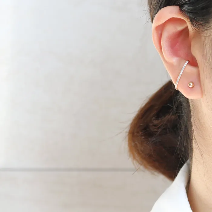 from J Shop Earrings 4mm Hemisphere Ear Piercing