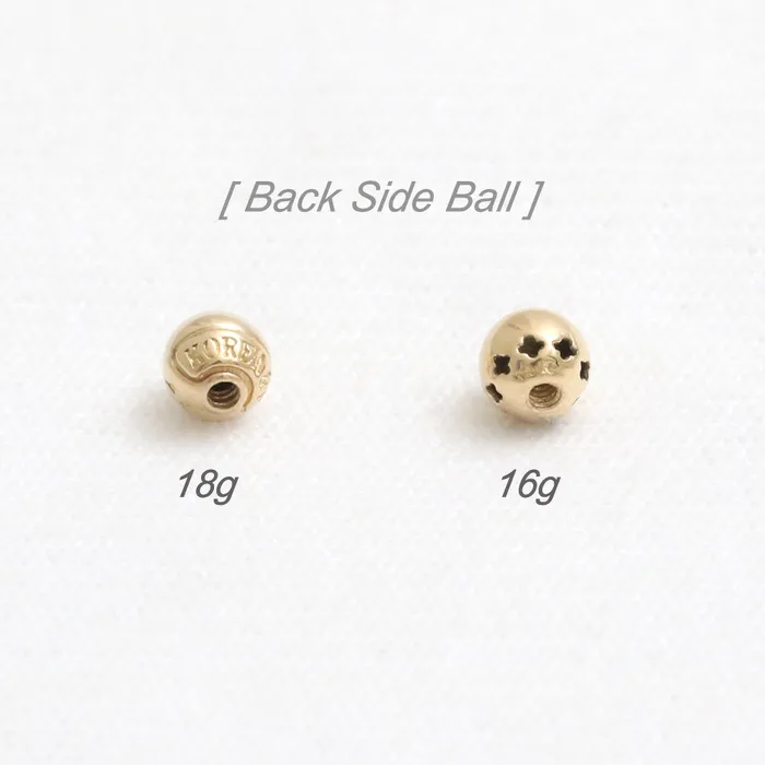 from J Shop Earrings 4mm Hemisphere Ear Piercing