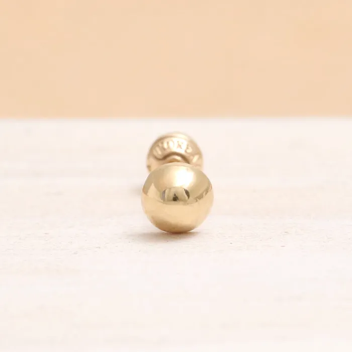 from J Shop Earrings 4mm Hemisphere Ear Piercing
