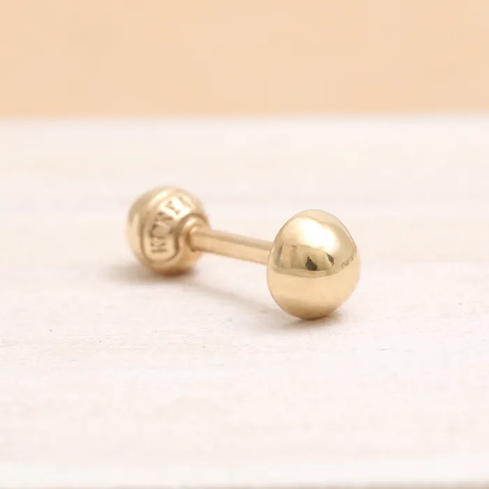 from J Shop Earrings 4mm Hemisphere Ear Piercing