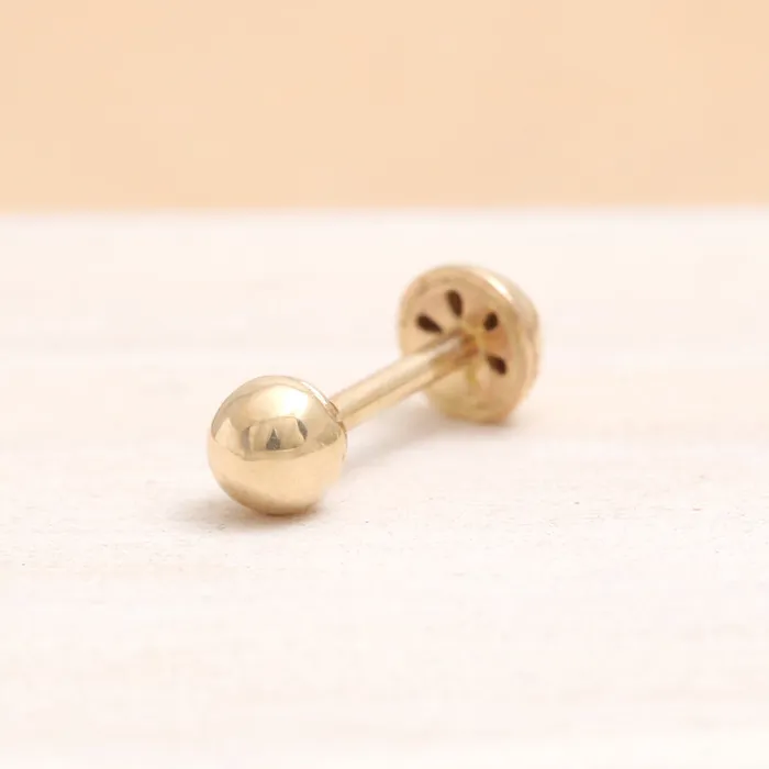 from J Shop Earrings 4mm Hemisphere Ear Piercing