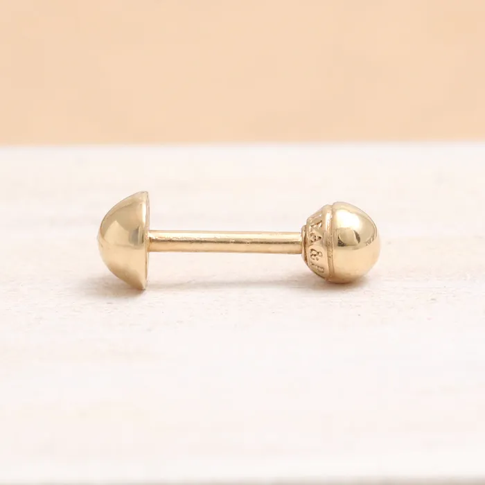 from J Shop Earrings 4mm Hemisphere Ear Piercing
