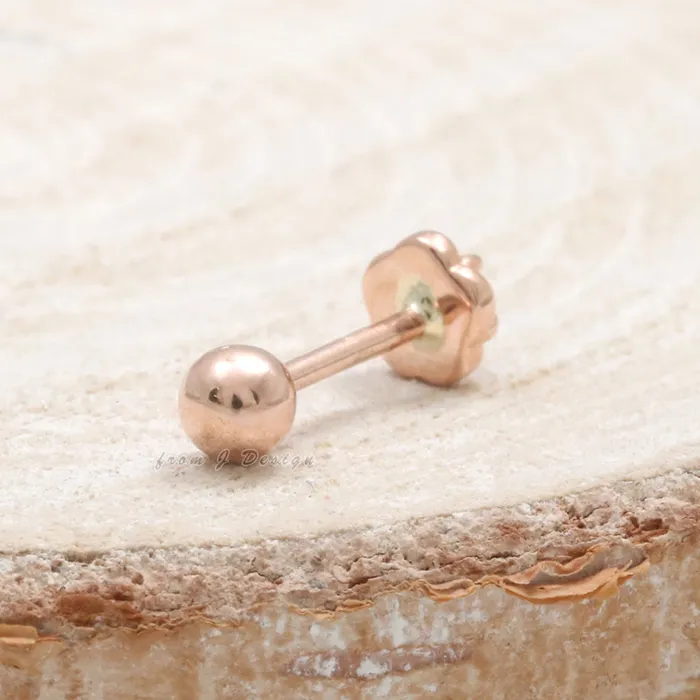 from J Shop Earrings Ruby Flower Ear Piercing
