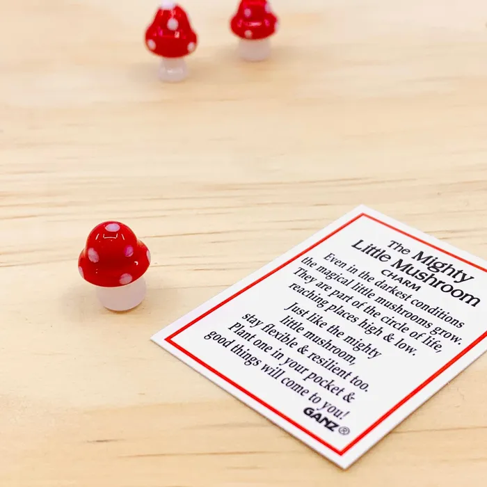 GANZ Charm Necklaces The Mighty Little Mushroom Pocket Charm PT11