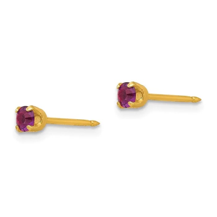 Inverness 14k 3mm February Crystal Birthstone Post Earrings Jewelry Earrings Inverness 14k 3mm February Crystal Birthstone Post Earrings Jewelry Earrings