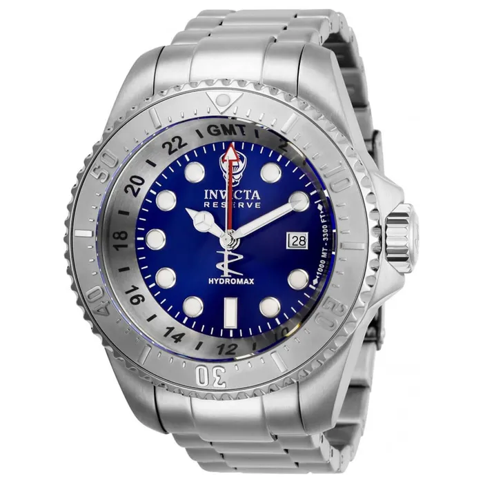 Invicta Bracelets Invicta Mens GMT Watch Reserve Hydromax Blue Dial Stainless Steel Bracelet 29727 Invicta Bracelets Invicta Mens GMT Watch Reserve Hydromax Blue Dial Stainless Steel Bracelet 29727